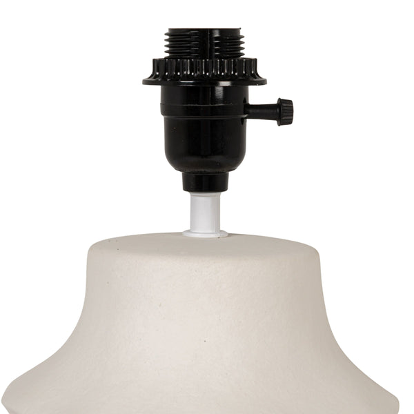 Rowena Interiors 19.75 Inch Handcrafted Stoneware Table Lamp with Linen Drum Shade for Coastal Farmhouse EC2298