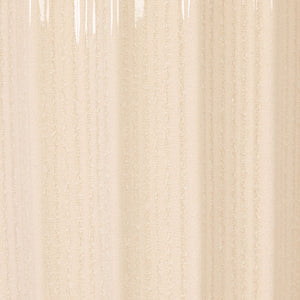 Rowena Interiors 33 Inch Ivory Stoneware Ribbed Column Lamp with Tapered Linen Shade Brass Detail EC2303