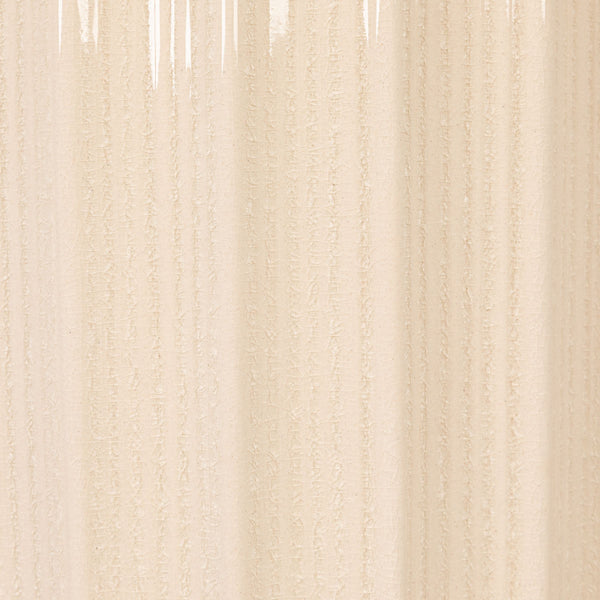 Rowena Interiors 33 Inch Ivory Stoneware Ribbed Column Lamp with Tapered Linen Shade Brass Detail EC2303