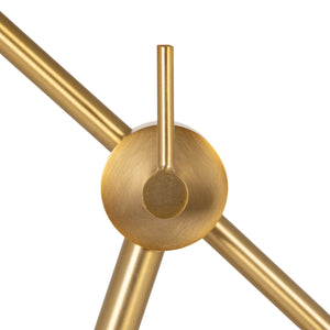 Rowena Interiors 29.5 Inch Articulating Iron Task Lamp Matte Gold Finish with Warm Linen Cone Shade EC2310