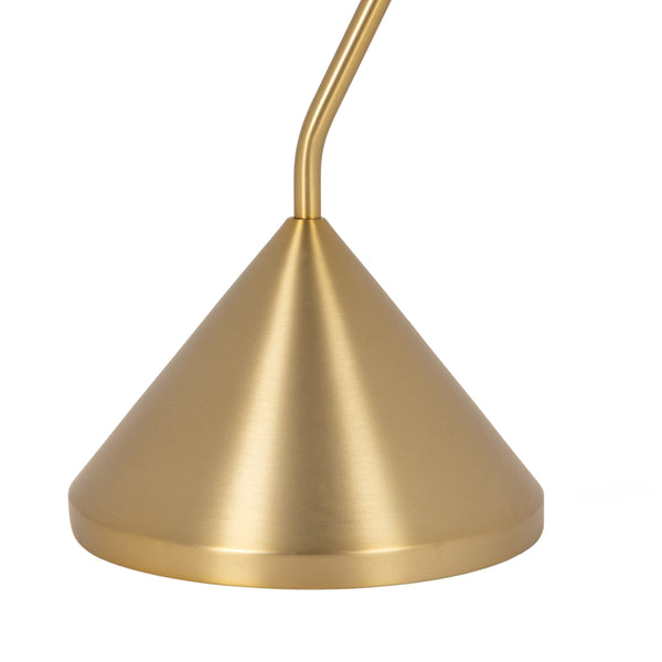 Rowena Interiors 69.5 Inch Articulating Iron Floor Lamp Brushed Gold Arm with Linen Shade for Modern Interiors EC2312MC