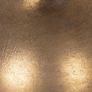 Rowena Interiors Stacked Orb Accent Table Antiqued Gold Steel Base with Round Tempered Glass Top EC2313