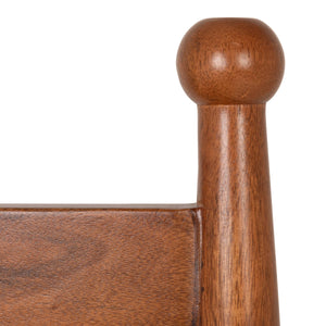 Rowena Interiors Mango Wood Artisan Bar Stool with Handwoven Rope Seat for Farmhouse Kitchens EC2352