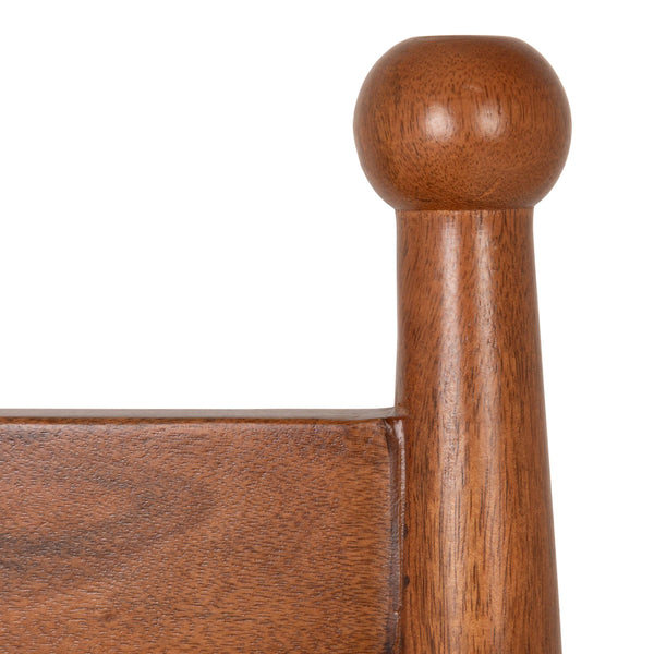 Rowena Interiors Mango Wood Artisan Bar Stool with Handwoven Rope Seat for Farmhouse Kitchens EC2352