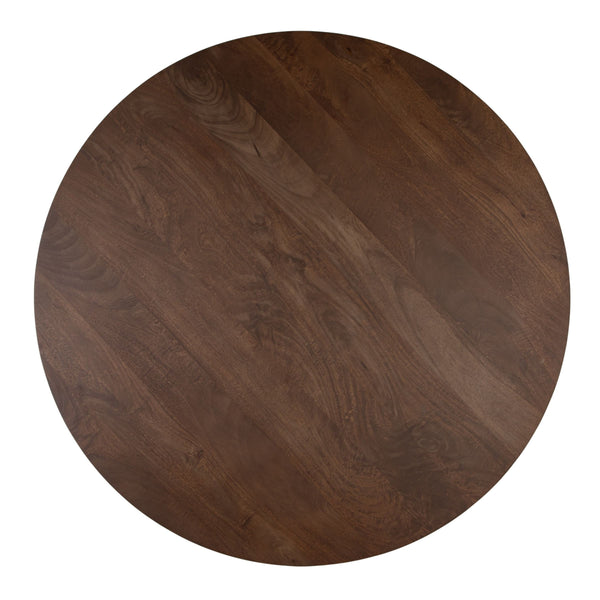 Rowena Interiors Round Solid Mango Wood Coffee Table with Sculptural Arched Legs for Modern Living Rooms EC2355