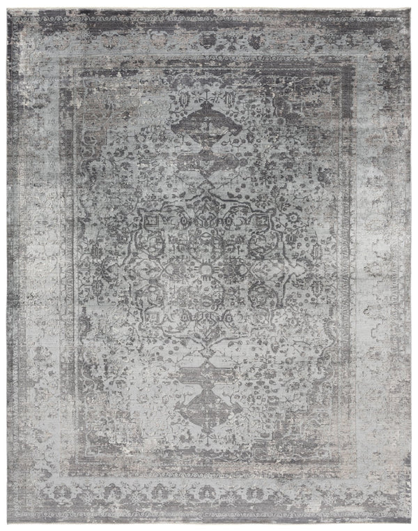 Safavieh Eclipse Runner Rug - Elegant Grey And Cream Design For Timeless Style And Cozy Living Spaces Grey ,Dark Grey 80% Viscose,20% Acrylic Ecl124g-913