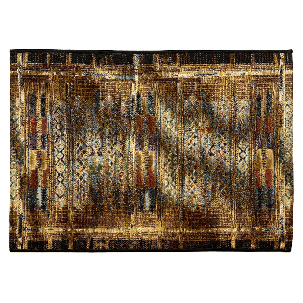 Trans Ocean Liora Manne Esencia Tribal Stripe Indoor/Outdoor Mat - Vibrant Southwestern Design For Any Space Gold Polypropylene,Polyester Ecn34805709