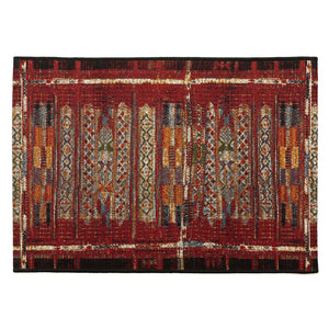 Trans Ocean Liora Manne Esencia Tribal Stripe Indoor/Outdoor Mat - Vibrant Southwestern Design For Any Space Red Polypropylene,Polyester Ecn34805724