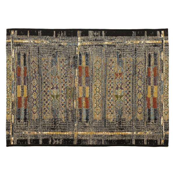 Trans Ocean Liora Manne Esencia Tribal Stripe Indoor/Outdoor Mat - Vibrant Southwestern Design For Any Space Black Polypropylene,Polyester Ecn23805748