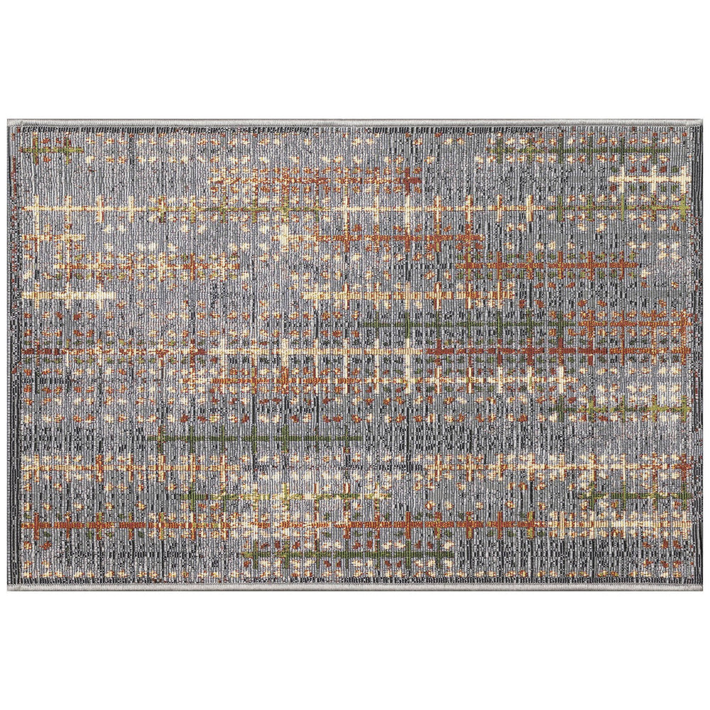 Trans Ocean Liora Esencia Sienna Indoor/Outdoor Mat - Contemporary Geometric Design For Any Space Decor Black Polypropylene,Polyester Ecn23823848