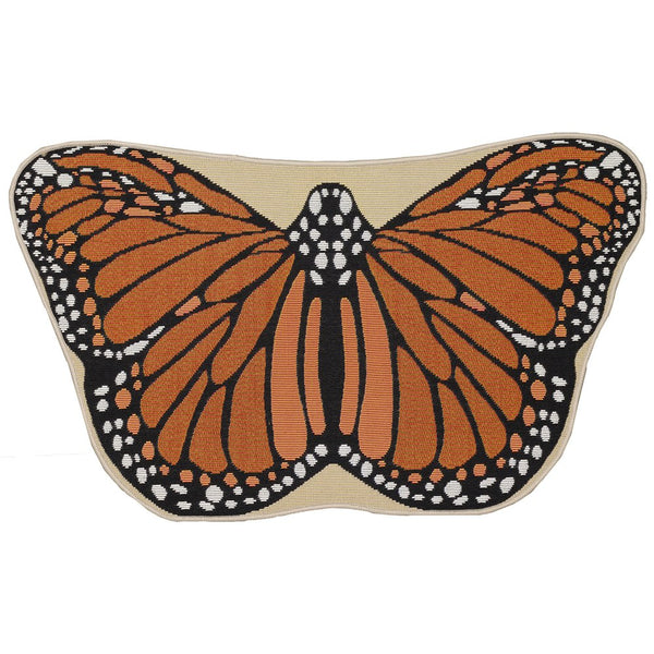 Trans Ocean Liora Esencia Monarch Butterfly Indoor/Outdoor Mat - Striking Orange Design, 3'3" X 1'9" Shape Orange Polypropylene,Polyester Ecn33961317