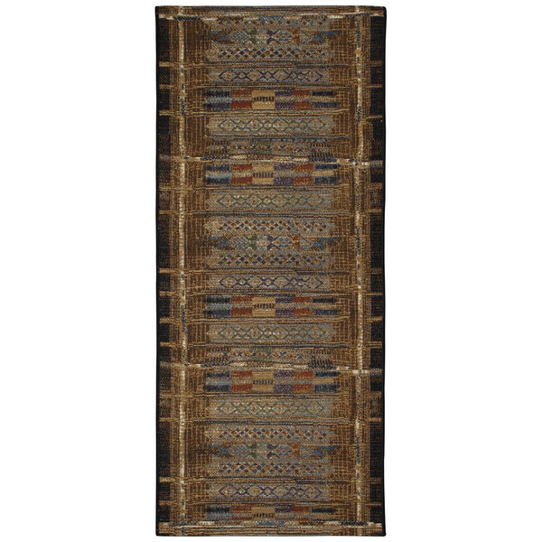 Trans Ocean Liora Manne Esencia Tribal Stripe Indoor/Outdoor Mat - Vibrant Southwestern Design For Any Space Gold Polypropylene,Polyester Ecnr5805709