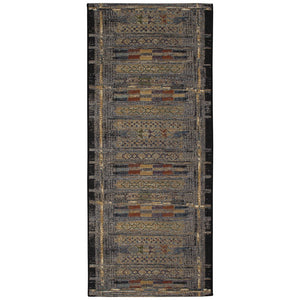 Trans Ocean Liora Manne Esencia Tribal Stripe Indoor/Outdoor Mat - Vibrant Southwestern Design For Any Space Black Polypropylene,Polyester Ecnr5805748