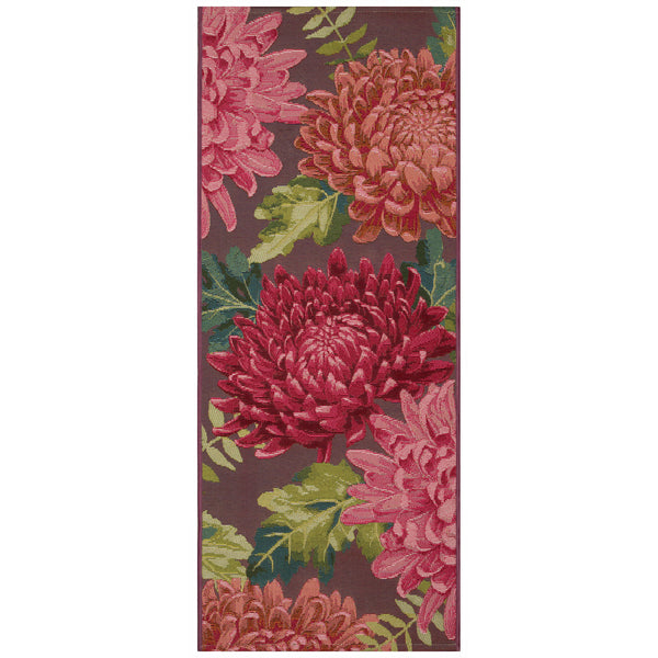 Trans Ocean Liora Manne Esencia Mums Indoor/Outdoor Non-slip Mat - Vibrant Botanical Design For Any Space Pink Polypropylene,Polyester Ecnr5818337