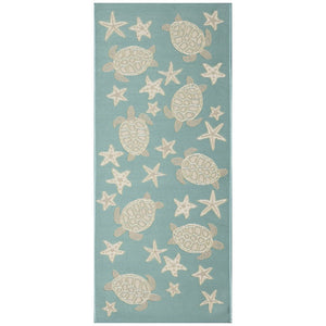 Trans Ocean Liora Manne Esencia Turtle And Stars Indoor/Outdoor Mat – Vibrant Coastal Design For Any Space Blue Polypropylene,Polyester Ecnr5957604