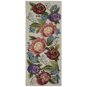 Trans Ocean Liora Manne Esencia Secret Garden Mat - Vibrant Botanical Design For Indoor/Outdoor Spaces Ivory Polypropylene,Polyester Ecnr5958912