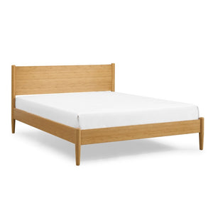 Greenington Ria Queen Bamboo Platform Bed Eco Friendly Slatted Frame with Panel Headboard Caramelized ECO015CA