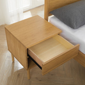 Greenington Ria Solid Moso Bamboo Platform Bed Eco Friendly Frame with Ventilated Slat Support Caramelized ECO016CA