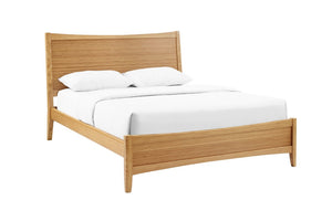 Greenington Willow Queen Platform Bed Solid Bamboo Low Profile Modern Bedroom Frame Caramelized ECO01CA