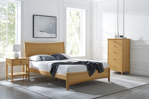 Greenington Willow Queen Platform Bed Solid Bamboo Low Profile Modern Bedroom Frame Caramelized ECO01CA