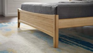 Greenington Willow Queen Platform Bed Solid Bamboo Low Profile Modern Bedroom Frame Caramelized ECO01CA