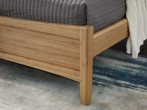 Greenington Willow Queen Platform Bed Solid Bamboo Low Profile Modern Bedroom Frame Caramelized ECO01CA