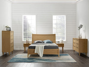 Greenington Willow Queen Platform Bed Solid Bamboo Low Profile Modern Bedroom Frame Caramelized ECO01CA
