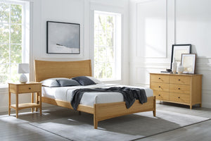 Greenington Willow Eastern King Platform Bed Solid Bamboo Sculpted Headboard Organic Modern Frame Caramelized ECO02CA
