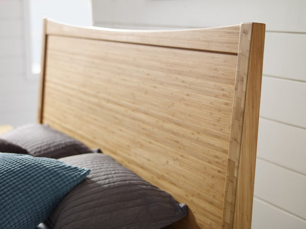 Greenington Willow Eastern King Platform Bed Solid Bamboo Sculpted Headboard Organic Modern Frame Caramelized ECO02CA