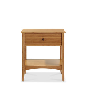 Greenington Willow Solid Bamboo Nightstand with Smooth Glide Drawer for Eco Friendly Bedrooms ECO03CA