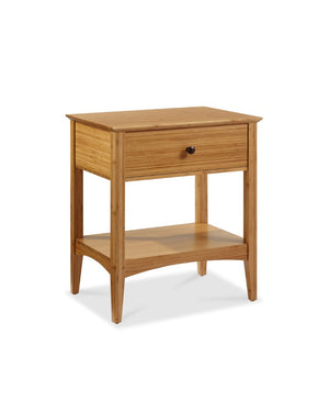 Greenington Willow Solid Bamboo Nightstand with Smooth Glide Drawer for Eco Friendly Bedrooms ECO03CA