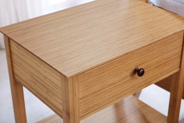Greenington Willow Solid Bamboo Nightstand with Smooth Glide Drawer for Eco Friendly Bedrooms ECO03CA