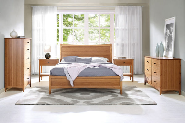 Greenington Willow Solid Bamboo Nightstand with Smooth Glide Drawer for Eco Friendly Bedrooms ECO03CA