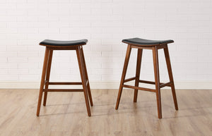 Greenington Terra Solid Moso Bamboo Counter Stools Eco Friendly Seating for Kitchen or Bar Set of 2 Exotic ECO08E