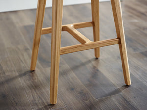 Greenington Tigris Solid Bamboo Counter Stools with Tiger Inlay Artisan Craftsmanship Set of 2 Caramelized/Exotic Tiger ECO09CA