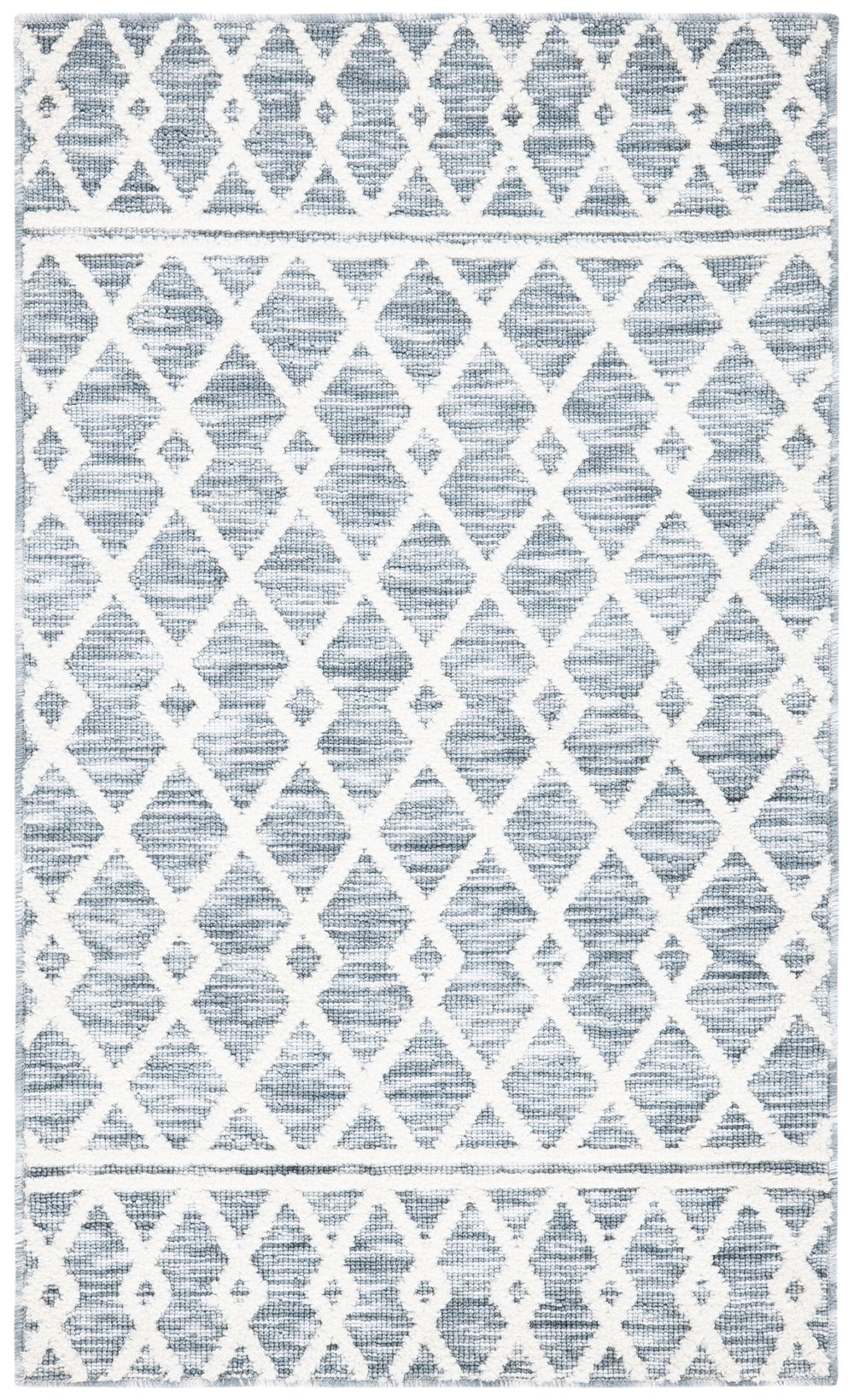 Safavieh Easy Care Elegant Contemporary Diamond Motif Rug - Durable, Washable, And Stylish For Any Space Grey ,Ivory Polyester Ecr111f-212
