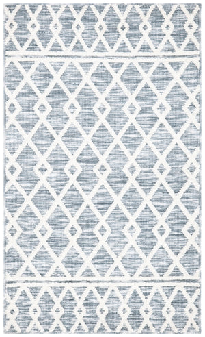 Safavieh Easy Care Elegant Contemporary Diamond Motif Rug - Durable, Washable, And Stylish For Any Space Grey ,Ivory Polyester Ecr111f-212