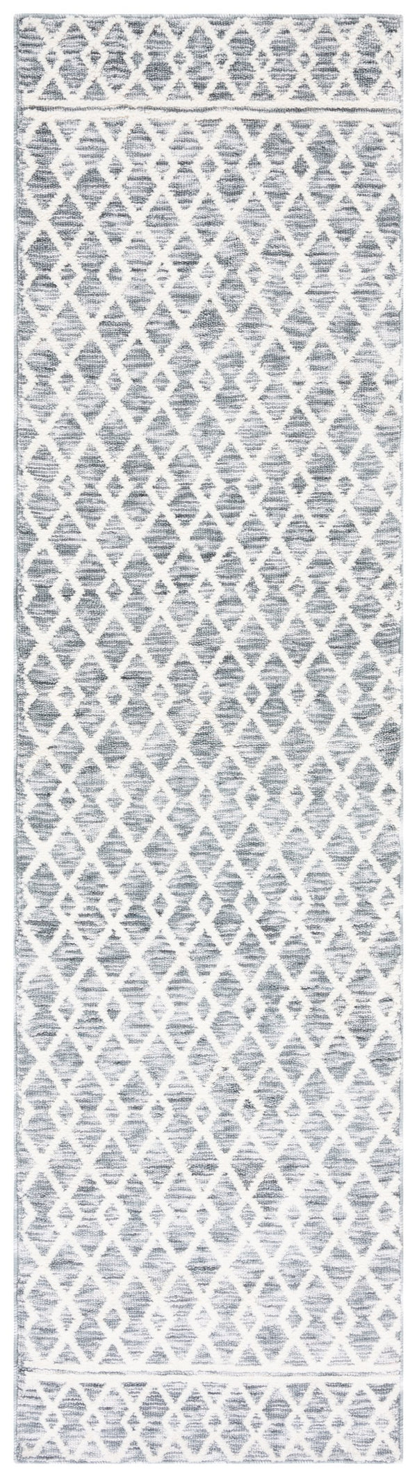 Safavieh Easy Care Elegant Contemporary Diamond Motif Rug - Durable, Washable, And Stylish For Any Space Grey ,Ivory Polyester Ecr111f-212