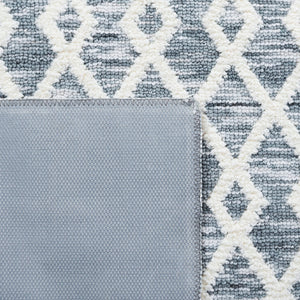 Safavieh Easy Care Elegant Contemporary Diamond Motif Rug - Durable, Washable, And Stylish For Any Space Grey ,Ivory Polyester Ecr111f-212
