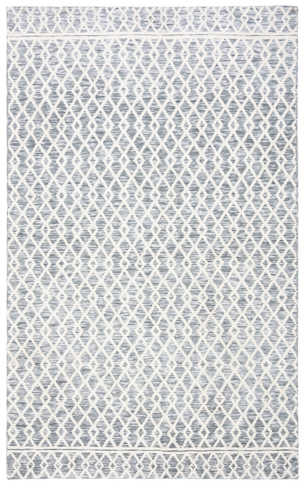 Safavieh Easy Care Elegant Contemporary Diamond Motif Rug - Durable, Washable, And Stylish For Any Space Grey ,Ivory Polyester Ecr111f-212