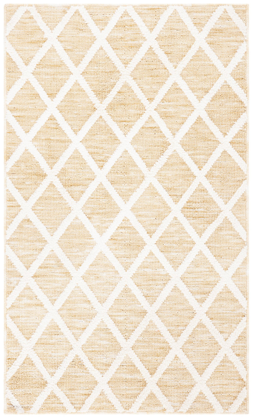 Safavieh Easy Care Contemporary Power Loomed Rug In Elegant Golden Ivory – Durable, Washable & Stylish Décor Gold ,Ivory Polyester Ecr113d-210