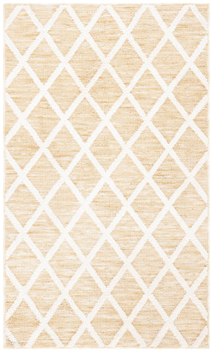 Safavieh Easy Care Contemporary Power Loomed Rug In Elegant Golden Ivory – Durable, Washable & Stylish Décor Gold ,Ivory Polyester Ecr113d-210