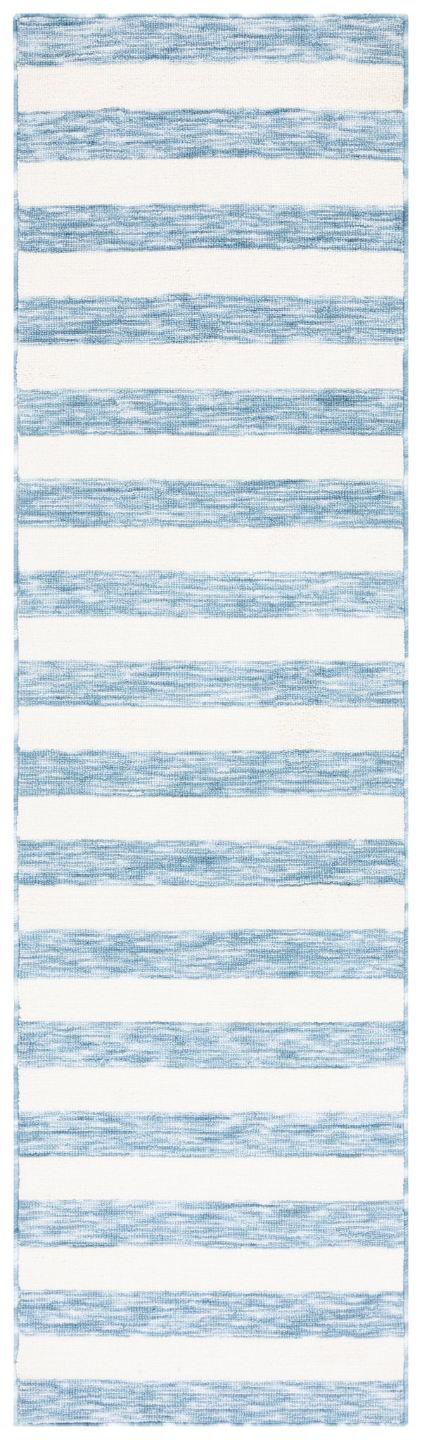 Safavieh Easy Contemporary Area Rug - Chic Striped Design In Soft Blue And Ivory For Elegant Home Decor Light Blue ,Ivory Polyester Ecr115l-210