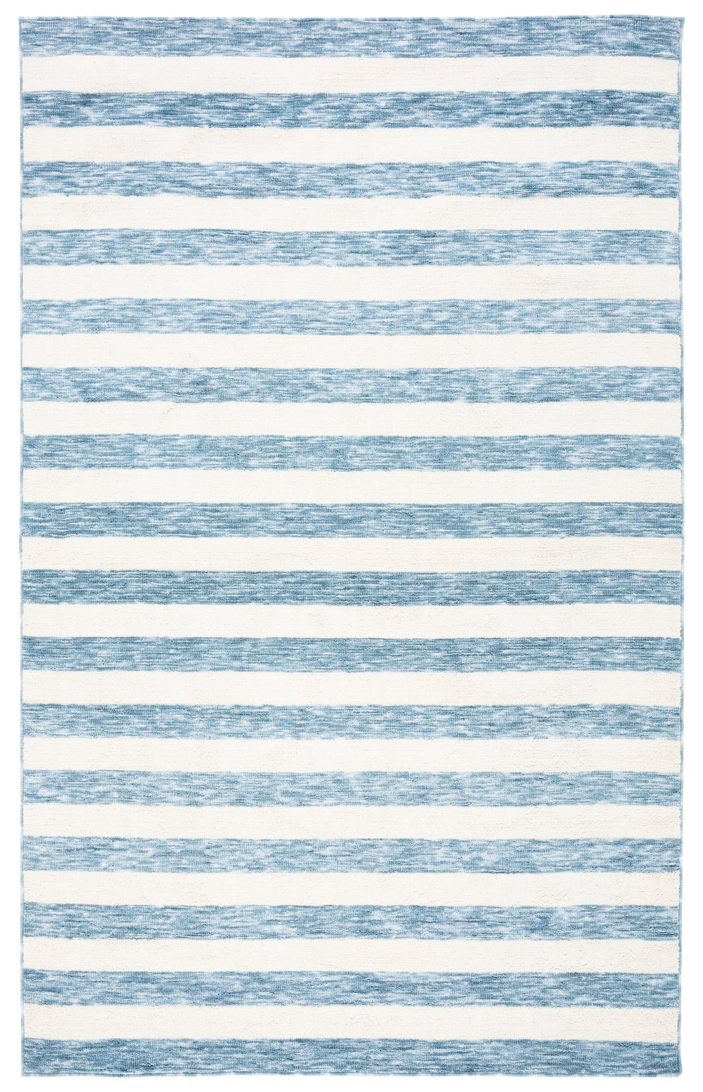 Safavieh Easy Contemporary Area Rug - Chic Striped Design In Soft Blue And Ivory For Elegant Home Decor Light Blue ,Ivory Polyester Ecr115l-210