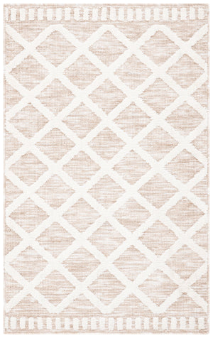 Safavieh Easy Contemporary Geometric Lattice Area Rug – Elegant, Durable, Easy-care Design For Modern Spaces Beige ,Ivory Polyester Ecr116b-212