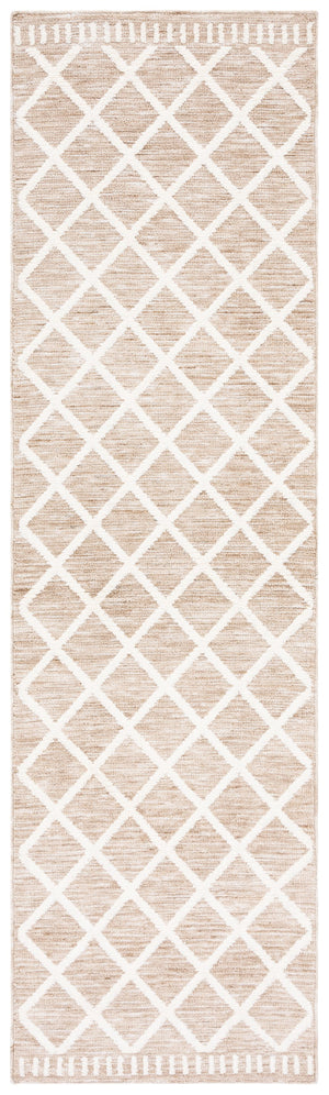 Safavieh Easy Contemporary Geometric Lattice Area Rug – Elegant, Durable, Easy-care Design For Modern Spaces Beige ,Ivory Polyester Ecr116b-212