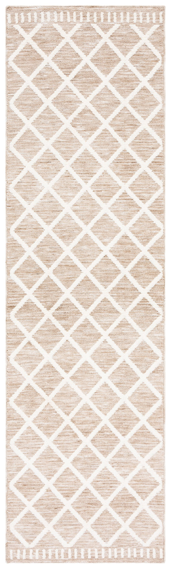 Safavieh Easy Contemporary Geometric Lattice Area Rug – Elegant, Durable, Easy-care Design For Modern Spaces Beige ,Ivory Polyester Ecr116b-212