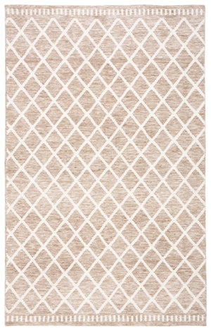 Safavieh Easy Contemporary Geometric Lattice Area Rug – Elegant, Durable, Easy-care Design For Modern Spaces Beige ,Ivory Polyester Ecr116b-212