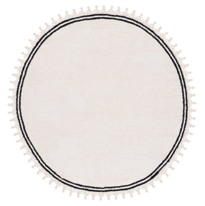 Safavieh Easy Care Handcrafted Area Rug - Luxurious Cotton Design With Elegant Tassel, Washable & Durable Ivory Cotton Ecr201a-7r