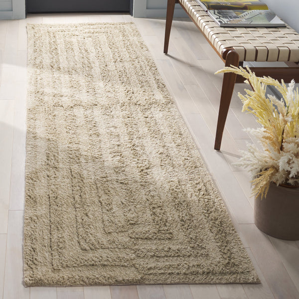 Safavieh Easy Care Modern Area Rug - Eco-friendly, Plush Comfort With Layered Rectangle Design For Any Room Sage Recycled Cotton Ecr208w-8